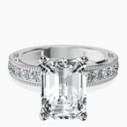 Platinum Regalia Milgrain Lab Diamond Ring front image