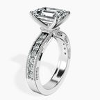 Platinum Regalia Milgrain Lab Diamond Ring standing product image one