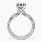 Platinum Regalia Milgrain Lab Diamond Ring side right image one