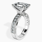 14kt White Gold Regalia Milgrain Lab Diamond Ring standing product image one