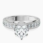 14kt White Gold Regalia Milgrain Lab Diamond Ring front image