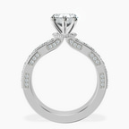 14kt White Gold Regalia Milgrain Lab Diamond Ring side right image one