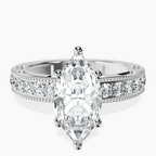 9ct White Gold Regalia Milgrain Lab Diamond Ring front image