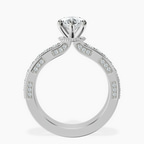 9ct White Gold Regalia Milgrain Lab Diamond Ring side right image one