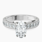 14kt White Gold Regalia Milgrain Lab Diamond Ring front image