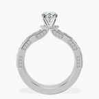 14kt White Gold Regalia Milgrain Lab Diamond Ring side right image one
