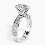 Platinum Regalia Milgrain Lab Diamond Ring standing product image one