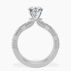 Platinum Regalia Milgrain Lab Diamond Ring side right image one