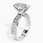 Platinum Regalia Milgrain Lab Diamond Ring standing product image one