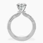 Platinum Regalia Milgrain Lab Diamond Ring side right image one