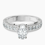 Platinum Regalia Milgrain Lab Diamond Ring front image