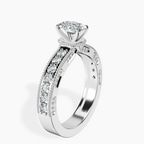 Platinum Regalia Milgrain Lab Diamond Ring standing product image one