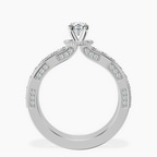 Platinum Regalia Milgrain Lab Diamond Ring side right image one