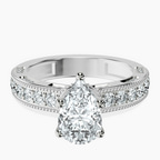 14kt White Gold Regalia Milgrain Lab Diamond Ring front image