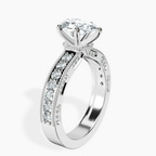 14kt White Gold Regalia Milgrain Lab Diamond Ring standing product image one