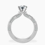 14kt White Gold Regalia Milgrain Lab Diamond Ring side right image one