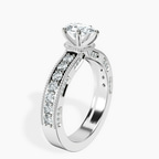 18kt White Gold Regalia Milgrain Lab Diamond Ring standing product image one