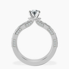 18kt White Gold Regalia Milgrain Lab Diamond Ring side right image one