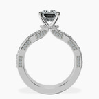 14kt White Gold Regalia Milgrain Lab Diamond Ring side right image one