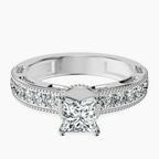 Platinum Regalia Milgrain Lab Diamond Ring front image