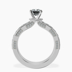 Platinum Regalia Milgrain Lab Diamond Ring side right image one