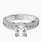 14kt White Gold Regalia Milgrain Lab Diamond Ring front image