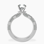 14kt White Gold Regalia Milgrain Lab Diamond Ring side right image one