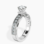18kt White Gold Regalia Milgrain Lab Diamond Ring standing product image one