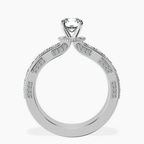 18kt White Gold Regalia Milgrain Lab Diamond Ring side right image one