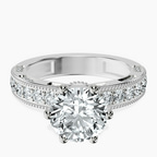 9ct White Gold Regalia Milgrain Lab Diamond Ring front image