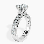 9ct White Gold Regalia Milgrain Lab Diamond Ring standing product image one
