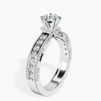 10kt White Gold Regalia Milgrain Lab Diamond Ring standing product image one