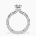 10kt White Gold Regalia Milgrain Lab Diamond Ring side right image one
