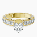 18kt Yellow Gold Regalia Milgrain Lab Diamond Ring front image