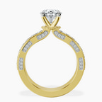 2.06 ct. oval Regalia miligrain ring in 10kt yellow gold side right image one