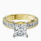 14ct Yellow Gold Regalia Milgrain Lab Diamond Ring front image