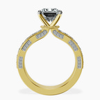 14ct Yellow Gold Regalia Milgrain Lab Diamond Ring side right image one