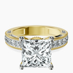 18kt Yellow Gold Regalia Milgrain Lab Diamond Ring front image