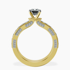 18kt Yellow Gold Regalia Milgrain Lab Diamond Ring side right image one