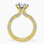 18kt Yellow Gold Regalia Milgrain Lab Diamond Ring side right image one
