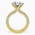 18kt Yellow Gold Regalia Milgrain Lab Diamond Ring side right image one