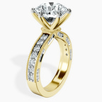 18kt Yellow Gold Regalia Milgrain Lab Diamond Ring standing product image one