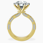 18kt Yellow Gold Regalia Milgrain Lab Diamond Ring side right image one