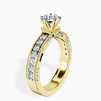 18kt Yellow Gold Regalia Milgrain Lab Diamond Ring standing product image one