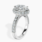 2.99 ct. oval Luxoré vinatge ring in 10kt white gold standing product image one