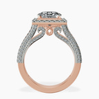 18kt Rose Gold Opulenté Antique Halo Lab Diamond Ring side right image one