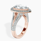 18kt Rose Gold Opulenté Antique Halo Lab Diamond Ring standing product image one