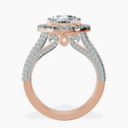 18kt Rose Gold Opulenté Antique Halo Lab Diamond Ring side right image one