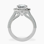 1.49 ct. cushion Opulenté halo ring in 14kt white gold side right image one