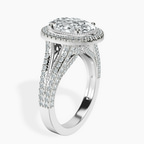2.99 ct. oval Opulenté halo ring in 14kt white gold standing product image one